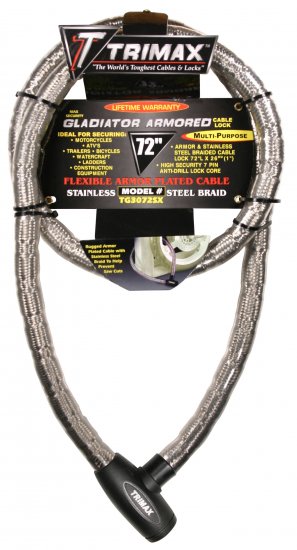 Trimax TG3072SX Armour Plated Stainless Steel Lock Cable - Click Image to Close